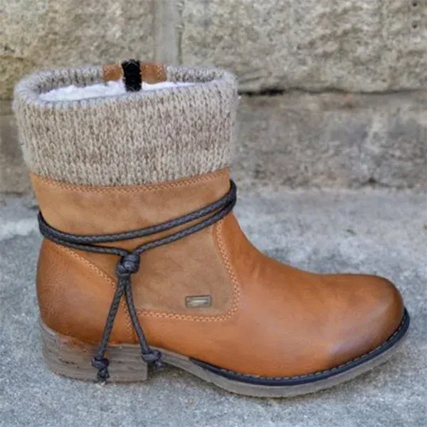 🔥Last Day Promotion 50% OFF - Women's Casual Vintage Leather Zip Boots