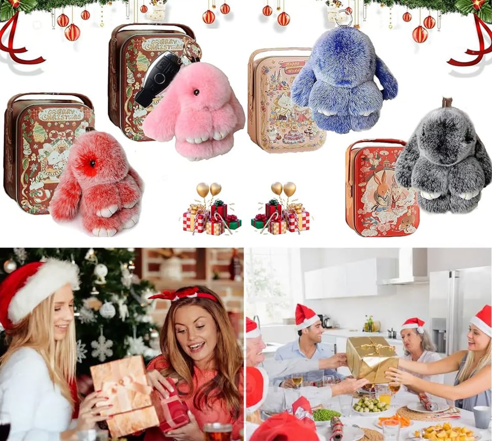 🎁Handmade Soft  Christmas Bunny Charms-POIULTD