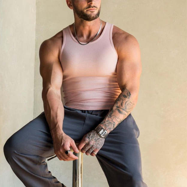 Men's Sleeveless T-shirt-POIULTD