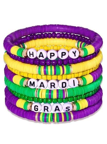 Unisex Mardi Gras Bracelets-POIULTD