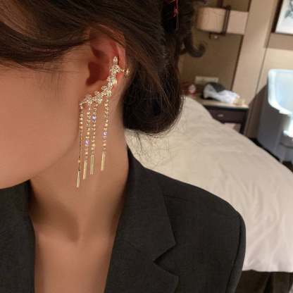 (🌸New Spring)Willow tassel ear cuff earrings-POIULTD