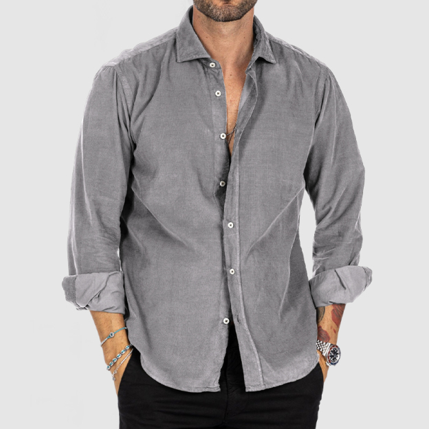 Men's Thin Everyday Corduroy Shirt-POIULTD