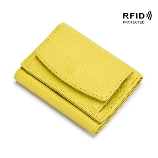 2024 New Genuine Leather RFID Blocking Card Holder Organizer Pocket Mini Wallet-POIULTD