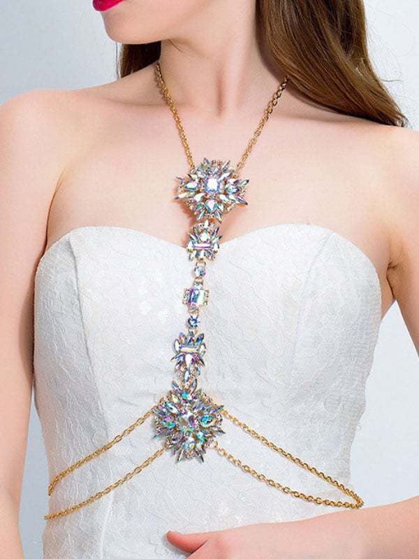 Stylish Diamond Body Chain-POIULTD