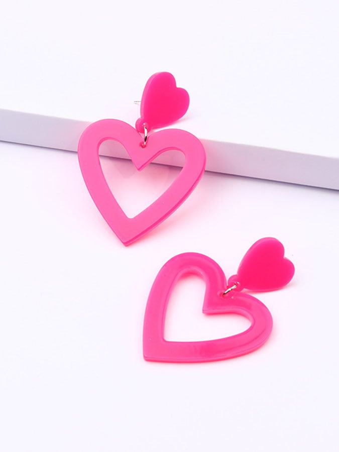 Valentine'S Day Love Acrylic Earrings For Women-POIULTD
