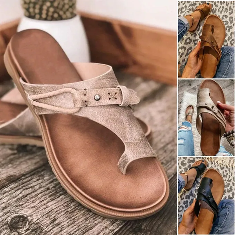PLATFORM SANDALS WOMEN CASUAL DAILY FLOWER SLIP ON-POIULTD