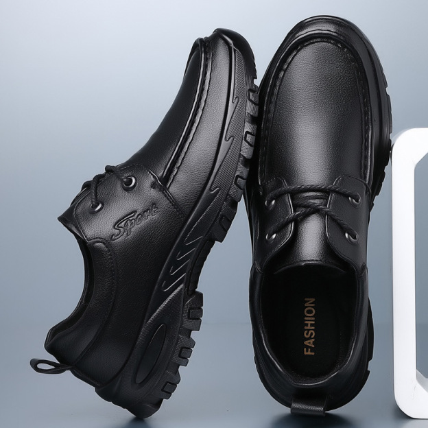 MEN'S EXTENDED WIDTH FOOT AND HEEL COMFORTABLE PLATFORM CASUAL SHOES-POIULTD