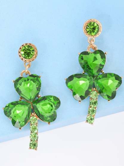 Women Fashionable And Versatile St. Patrick's Day Earrings-POIULTD