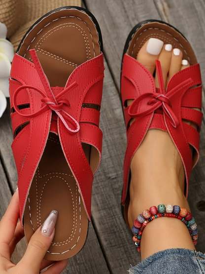 Summer New Bow, Fish Mouth Shake Beach Sand Slippers-POIULTD