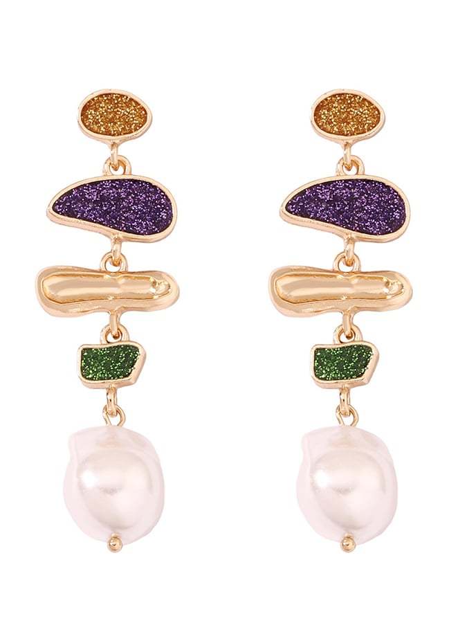 Ladies Carnival Pearl Fashionable Versatile Temperament Light Luxury Earrings-POIULTD