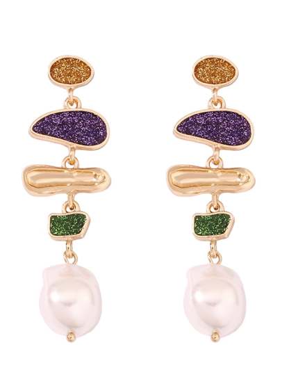 Ladies Carnival Pearl Fashionable Versatile Temperament Light Luxury Earrings-POIULTD