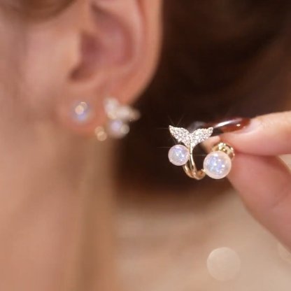 (🔥NEW)Delicate Mermaid Stud Earrings-POIULTD
