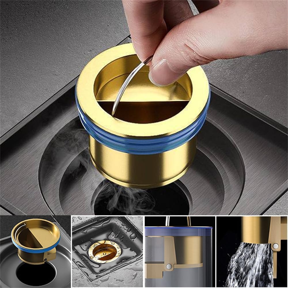 Downspout Universal Brass Floor Drain Core Anti-Odor Deodorizer-POIULTD