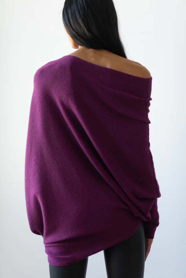 Asymmetric Draped Jumper-POIULTD