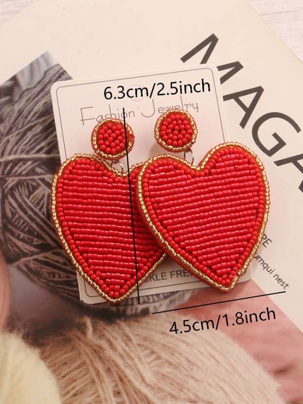 Women's Valentine's Day Heart Fashion Earrings-POIULTD