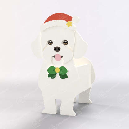 Bichon Frise Christmas Planter-POIULTD