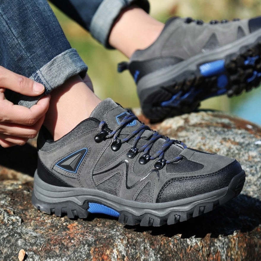 Men's Outdoor Lightweight Breathable Orthopedic Hiking Shoes Comfortable Trekking Work Shoes For All Season-POIULTD
