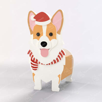 Corgi Christmas Planter-POIULTD