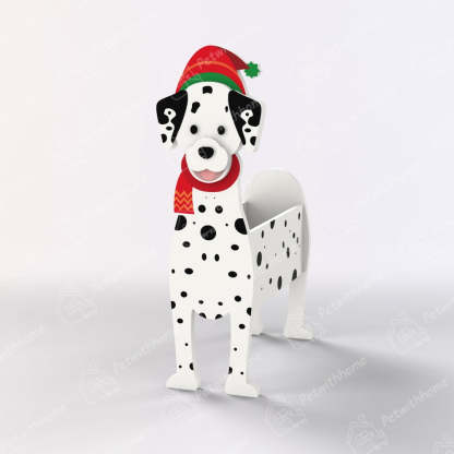 Dalmatian Christmas Planter-POIULTD