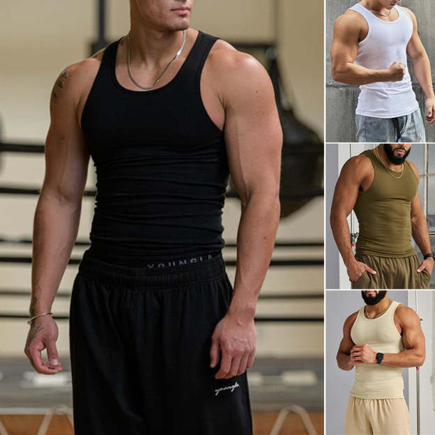 Men's Sleeveless T-shirt-POIULTD