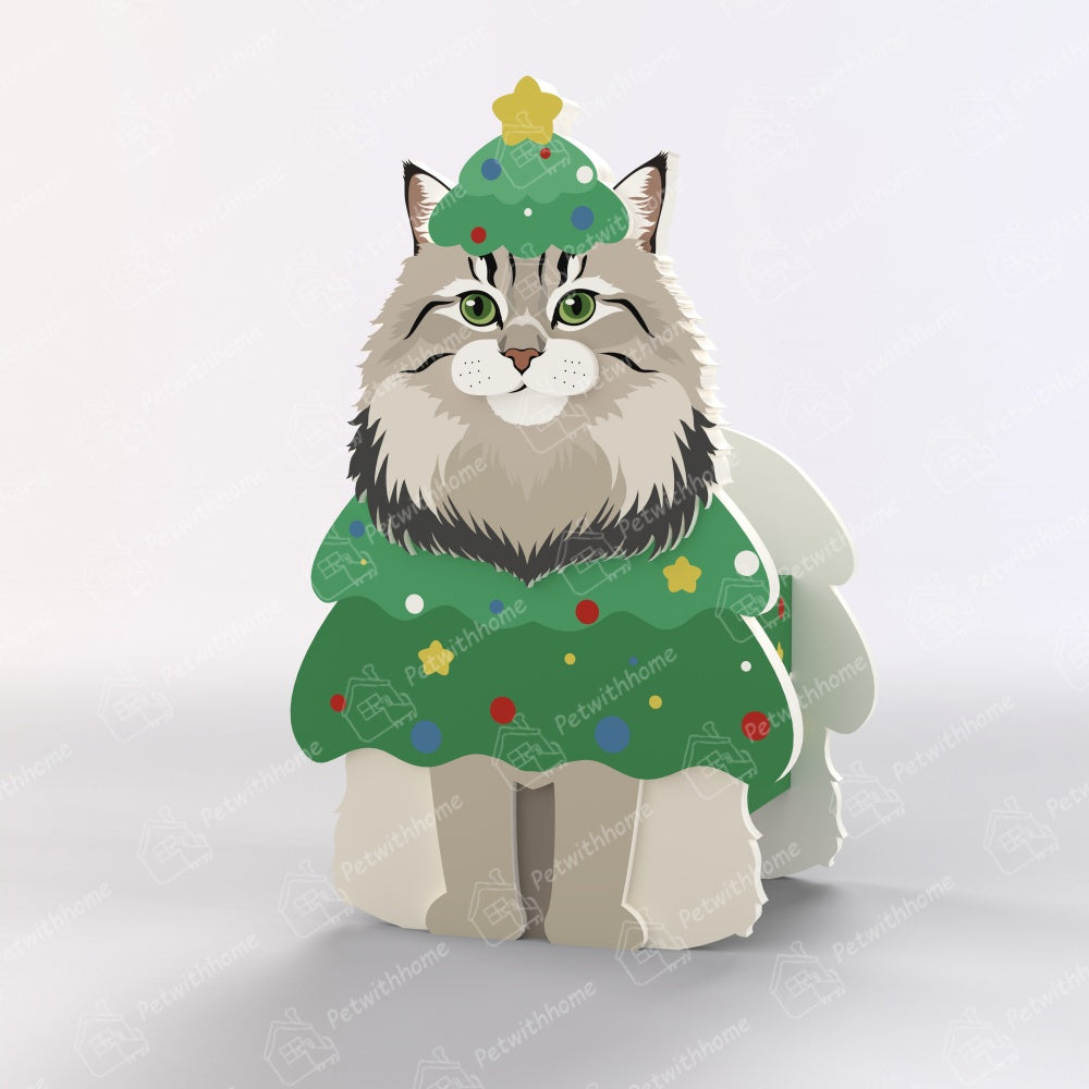 Maine Coon Christmas Planter-POIULTD