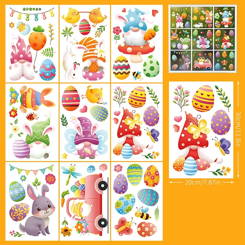 Easter Bunny Egg Wall Stickers  