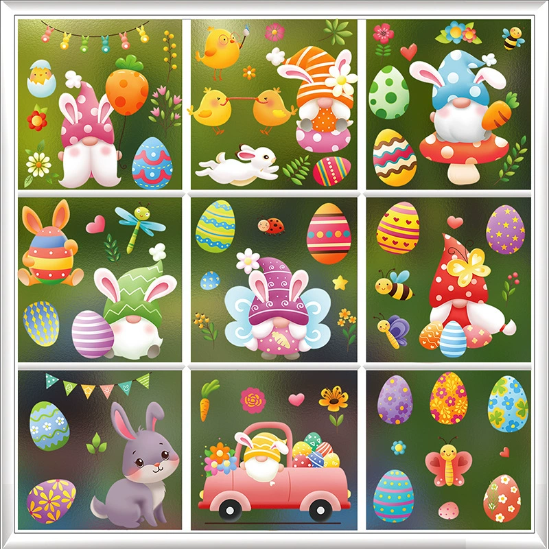 Easter Bunny Egg Wall Stickers  