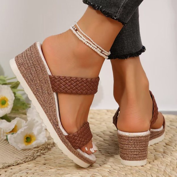 Sandals Slip on Shoes Women-POIULTD