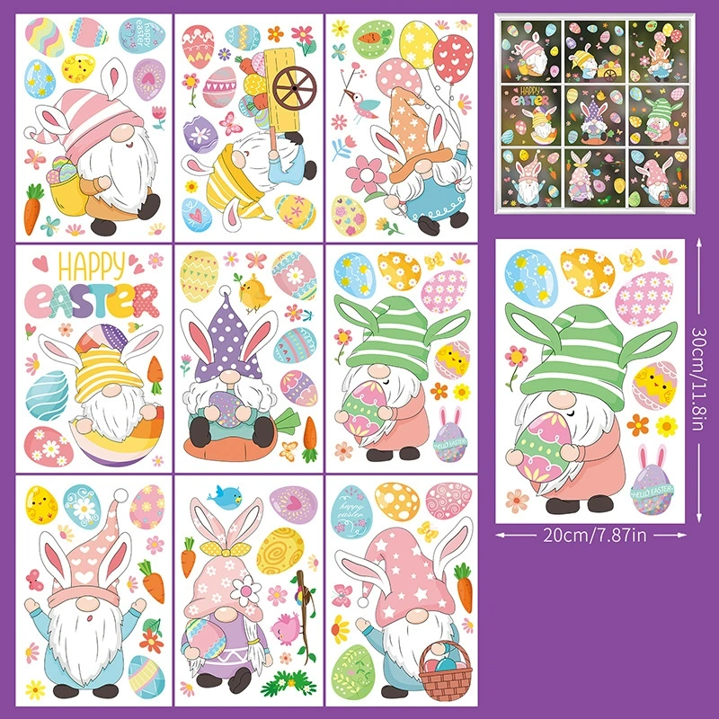 Easter Bunny Egg Wall Stickers  
