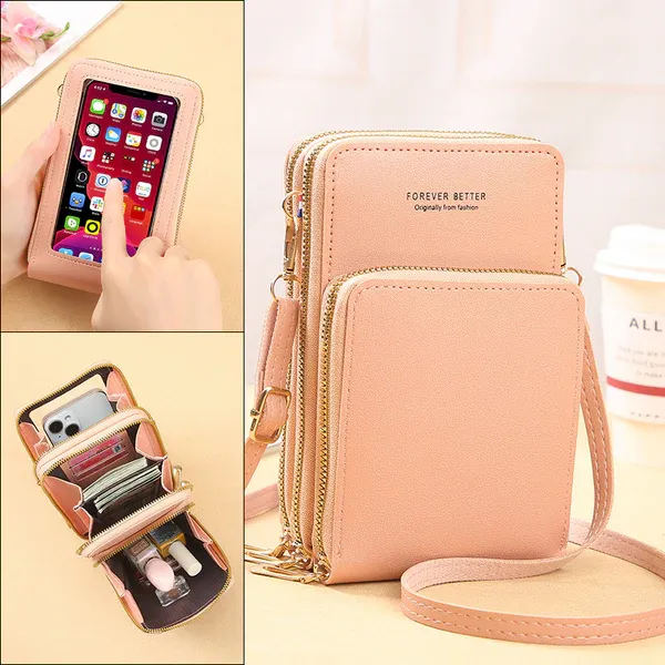 Leather Small Crossbody Bag/Mini Messenger Shoulder Handbag