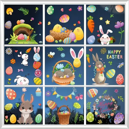 Easter Bunny Egg Wall Stickers  