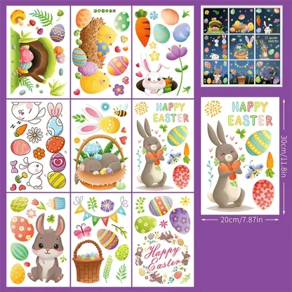 Easter Bunny Egg Wall Stickers  