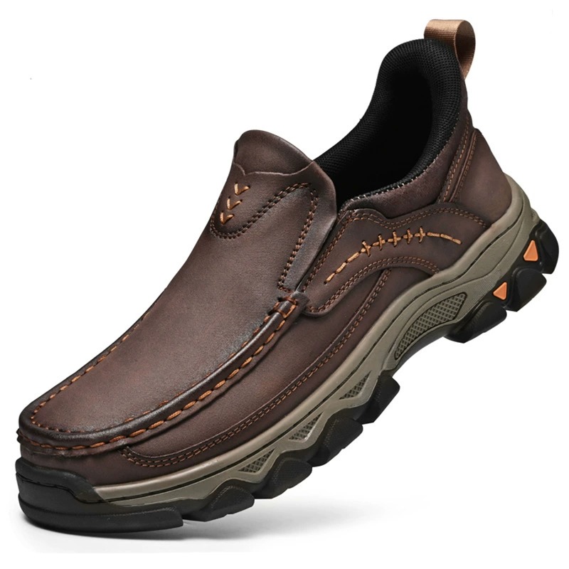 ⏰Promotion 60% OFF - 2025 New Men's Orthopedic Comfortable Hands-Free Genuine Leather Slip On Loafers-POIULTD