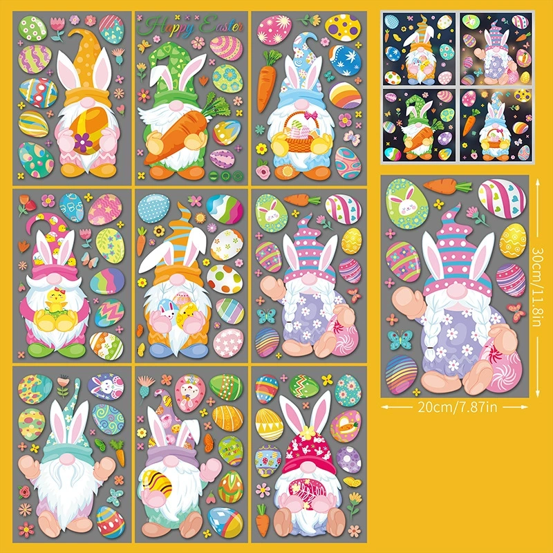 Easter Bunny Egg Wall Stickers  