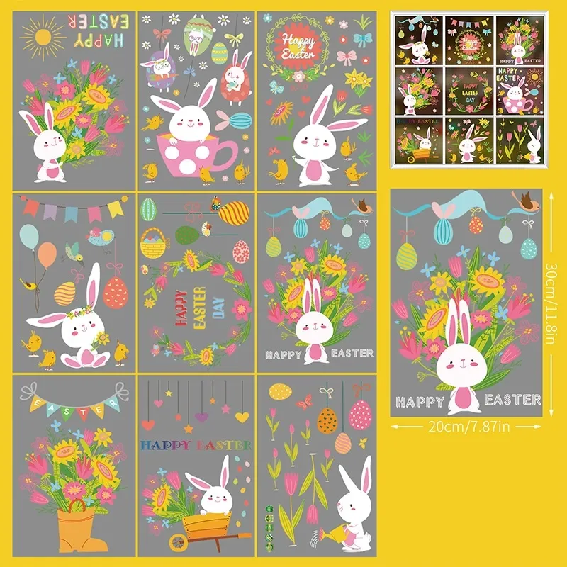 Easter Bunny Egg Wall Stickers  