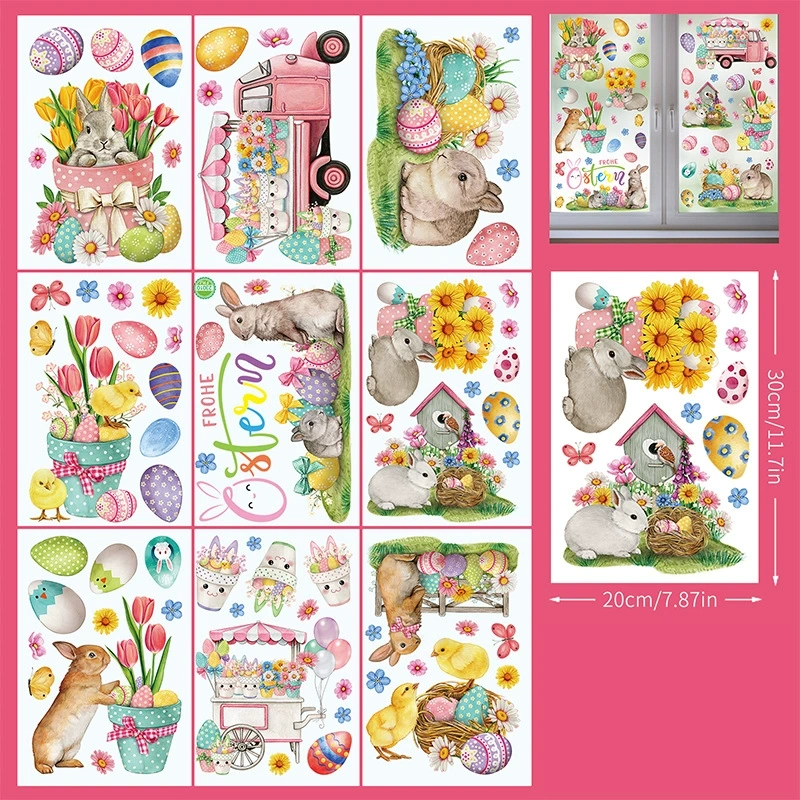 Easter Bunny Egg Wall Stickers  