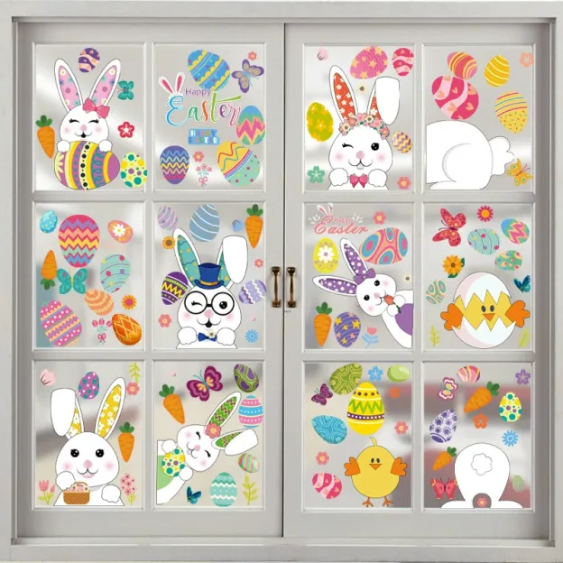 Easter Bunny Egg Wall Stickers  