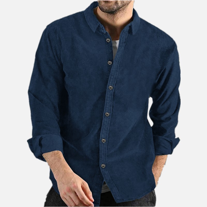 Men's Thin Everyday Corduroy Shirt-POIULTD