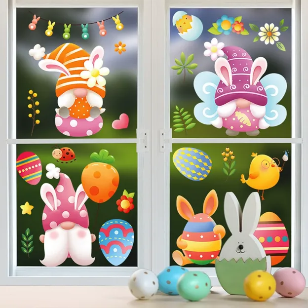 Easter Bunny Egg Wall Stickers  