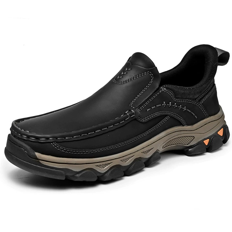 ⏰Promotion 60% OFF - 2025 New Men's Orthopedic Comfortable Hands-Free Genuine Leather Slip On Loafers-POIULTD