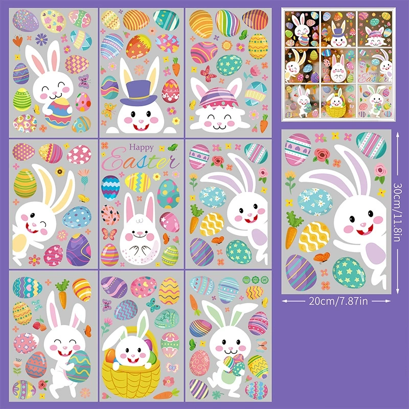 Easter Bunny Egg Wall Stickers  