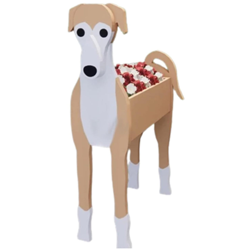 Brown Grey hound Dog Planter-POIULTD