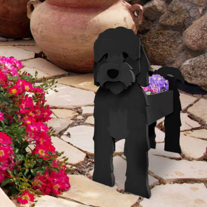 Black Cockapoo Planter-POIULTD
