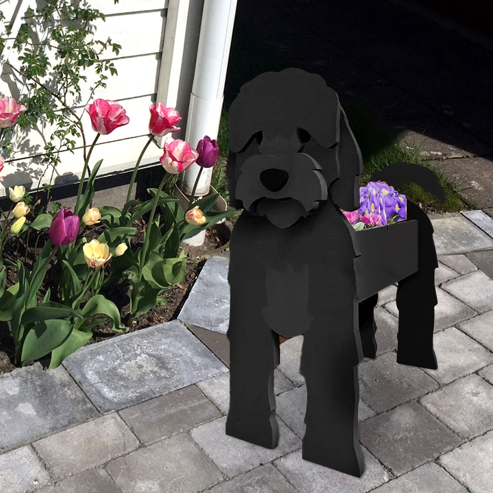 Black Cockapoo Planter-POIULTD