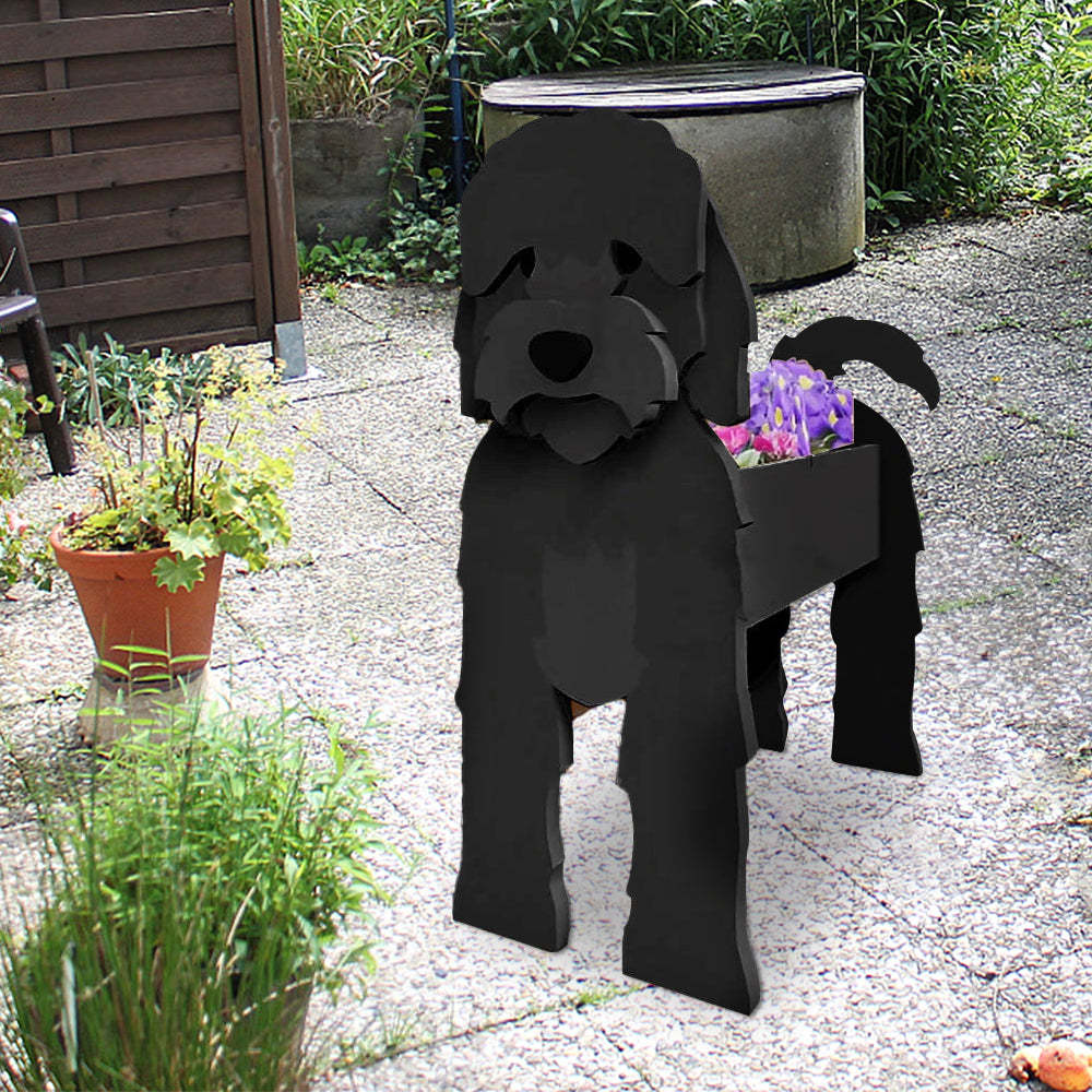 Black Cockapoo Planter-POIULTD