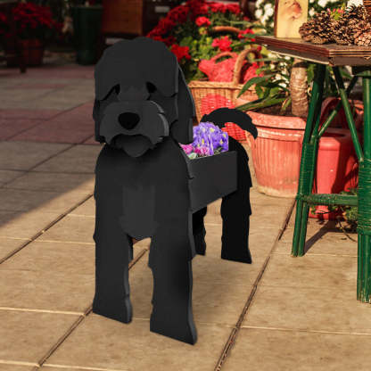 Black Cockapoo Planter-POIULTD