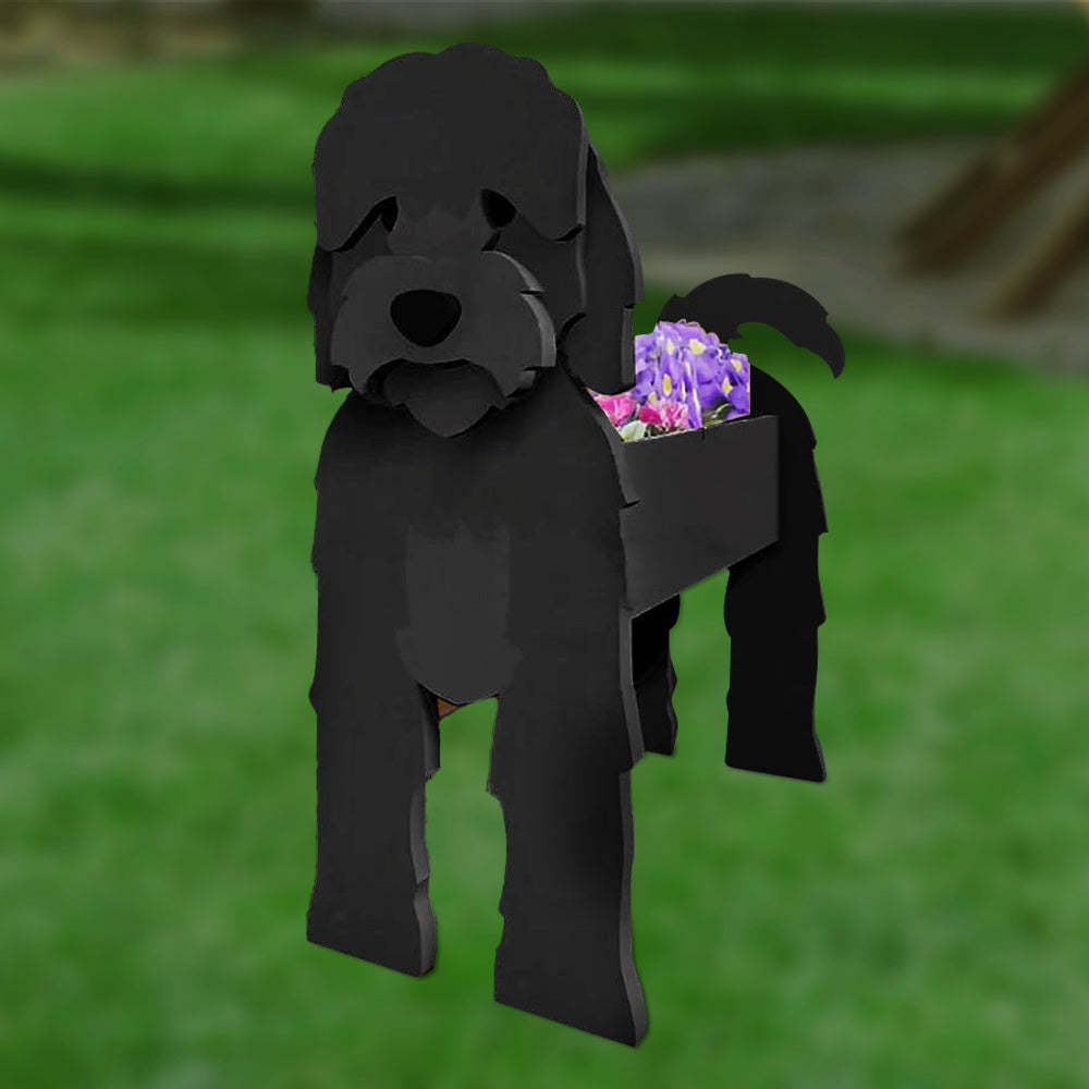 Black Cockapoo Planter-POIULTD