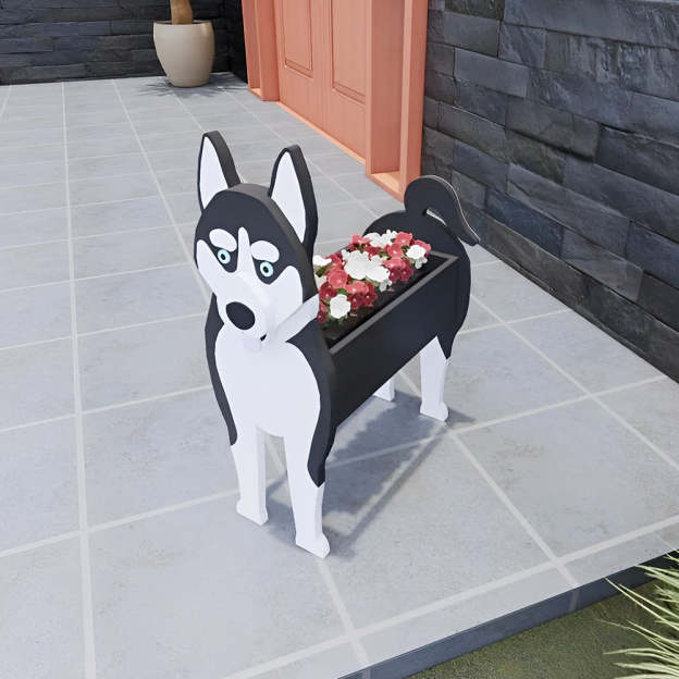 Siberian Husky Planter-POIULTD