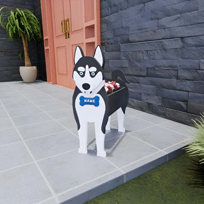 Siberian Husky Planter-POIULTD