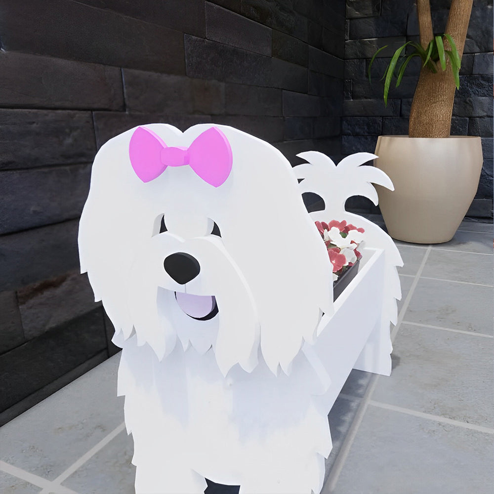 Coton du Tulear Dog Planter-POIULTD